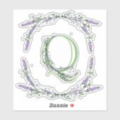Monogram Q Lavender Eucalyptus Sticker (Vel)