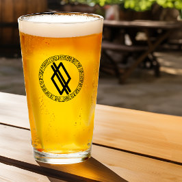 Monogram Q - Viking stijl - pint glas