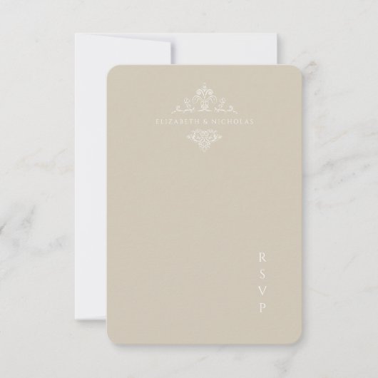 monogram | QR Code Bruiloft RSVP (Voorkant)