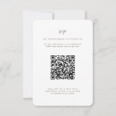 monogram | QR Code Bruiloft RSVP Kaartje (Achterkant)