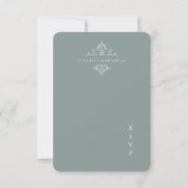  monogram | QR Code Bruiloft RSVP Kaartje (Voorkant)