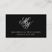 Monogram QR-code minimalistisch overheidsnotaris Visitekaartje (Voorkant)