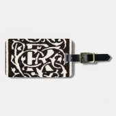 Monogram R Art Nouveau Bagagelabel (Voorkant horizontaal)