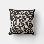 Monogram R Art Nouveau Kussen (Voorkant)