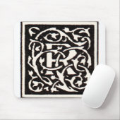  Monogram R Art Nouveau Muismat (Met muis)