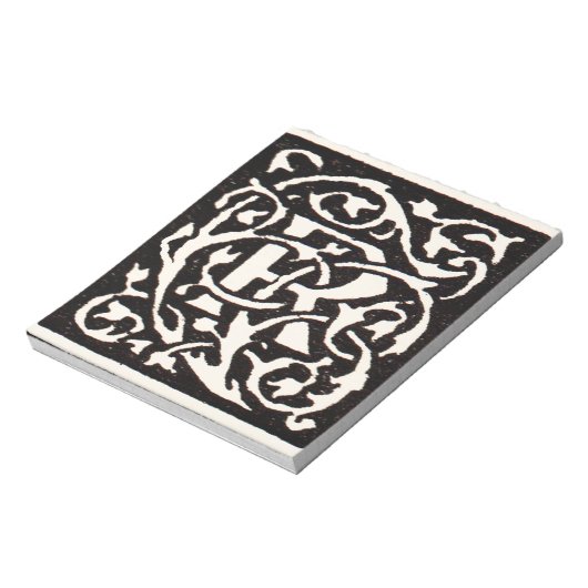  Monogram R Art Nouveau Notitieblok (Gedraaid)