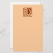 Monogram R Briefpapier (Voorkant / Achterkant)