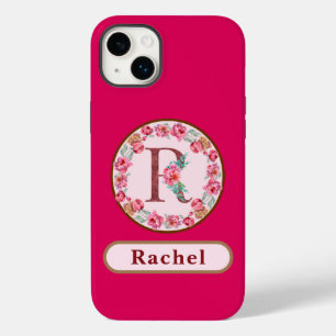  Monogram R Floral Case-Mate iPhone 14 Plus Hoesje