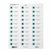 Monogram R Gepersonaliseerd het Etiket van het Adr (Full Sheet)