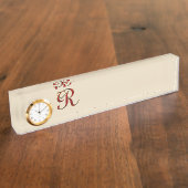 MONOGRAM R Letternaam Heart Destiny's Naambordje (Zijkant)