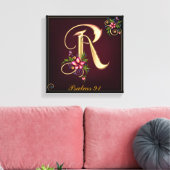 Monogram R Premium gestreken Canvas (glanzend) (Insitu (Woonkamer))