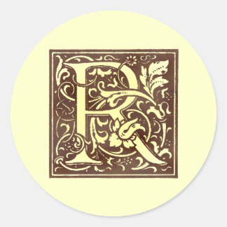 monogram R Ronde Sticker