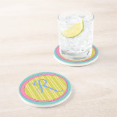 Monogram R Sandstone Onderzetter (Zijkant)