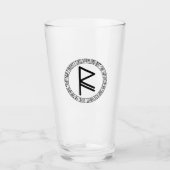 Monogram R - Viking stijl - pint glas (Voorkant)