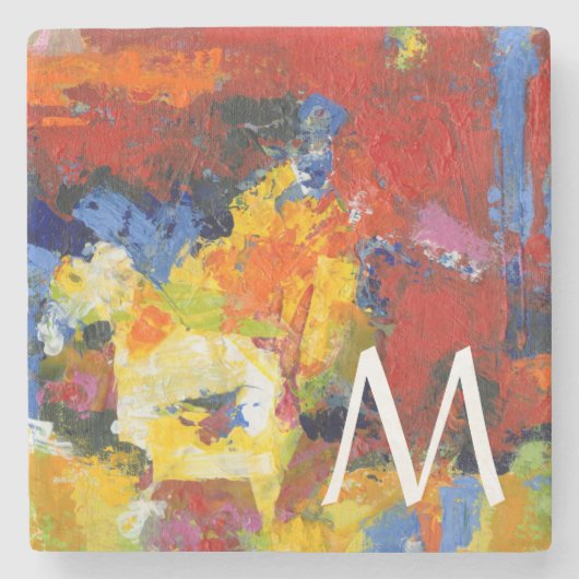 Monogram | Race Day Stenen Onderzetter (Voorkant)