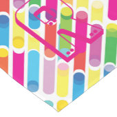 Monogram Rainbow Diagonal Lines Pattern Pop Art Korte Tafelloper (Hoek)