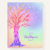 Monogram Rainbow Sparkles Girl's Notitieboek (Voorkant)