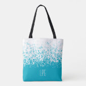 Monogram Raining Muzieknoten Aqua Draagtas (Achterkant)