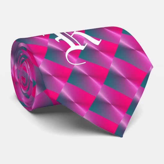 MONOGRAM RASPBERRY CRAVATE (Roulé)