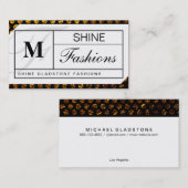 Monogram raster (goudschildscheuten) visitekaartje (Voorkant / Achterkant)