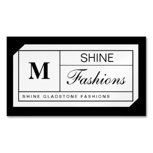 Monogram raster magnetisch visitekaartje