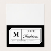 Monogram raster visitekaartjes (Buitenkant ongevouwen)