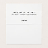 Monogram raster visitekaartjes (Binnenkant ongevouwen)