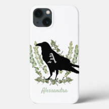 Monogram Raven Spirit Animal Gepersonaliseerd