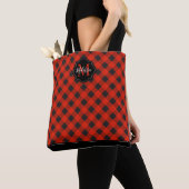 Monogram Red Black Buffalo Draagtas (Dichtbij)
