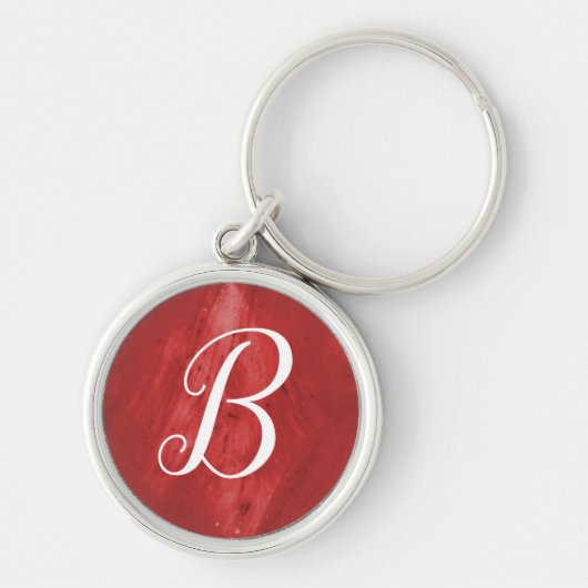 Monogram Red Chem Script Sleutelhanger (Voorkant)