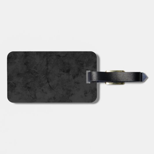 Monogram Red Gray Pattern Moderne Consultant Bagagelabel (Achterkant horizontaal)