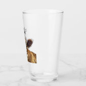 Monogram Red Holstein Koe Melkpoeder Boerderij Glas (Links)