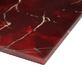 Monogram Red Marble Snijplank (Hoek)