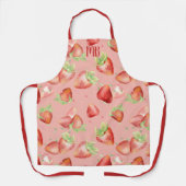 Monogram Red Strawberry Summer Fun Modern Girly Schort (Voorkant)