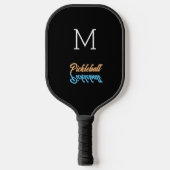 Monogram Reflectie Eenvoudig Minimalistisch Modern Pickleball Paddle (Voorkant)