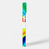 Monogram regenboogPinwheels Stripes Case-Mate iPhone Case (Achterkant / Rechts)