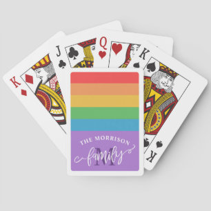 Monogram regenboogstripes voor penseel pokerkaarten