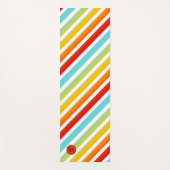 Monogram Regenboogstrips Gepersonaliseerd Yoga Mat (Voorkant)