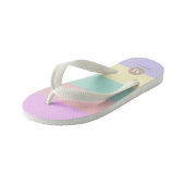 Monogram | Regenboogstrips voor deegwaren Kinder Teenslippers (Schuin)