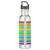 Monogram regenboogstrips waterfles  (Achterkant)