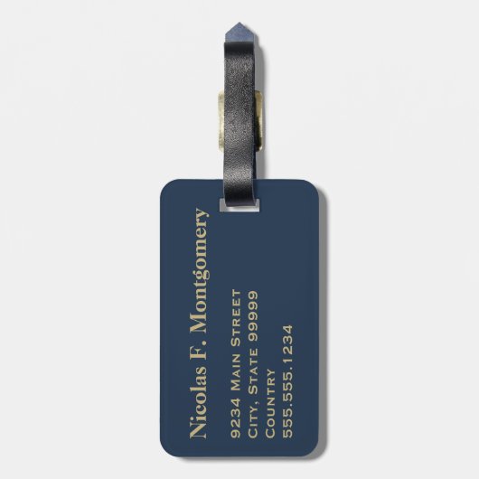 Monogram Reizen Grijs Groen Karper Vis Hoofd Bagagelabel (Achterkant verticaal)