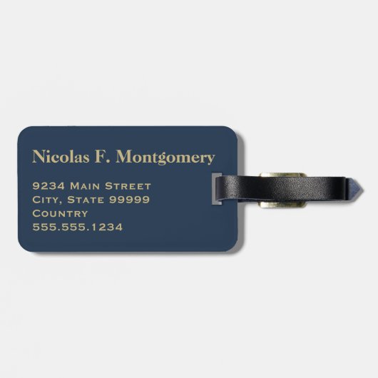 Monogram Reizen Grijs Groen Karper Vis Hoofd Bagagelabel (Achterkant horizontaal)