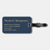 Monogram Reizen Grijs Groene Karper Vis Bagagelabel (Achterkant horizontaal)