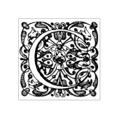 Monogram Renaissance C, 17e-eeuwse letter C Rubberstempel (Afrduk)
