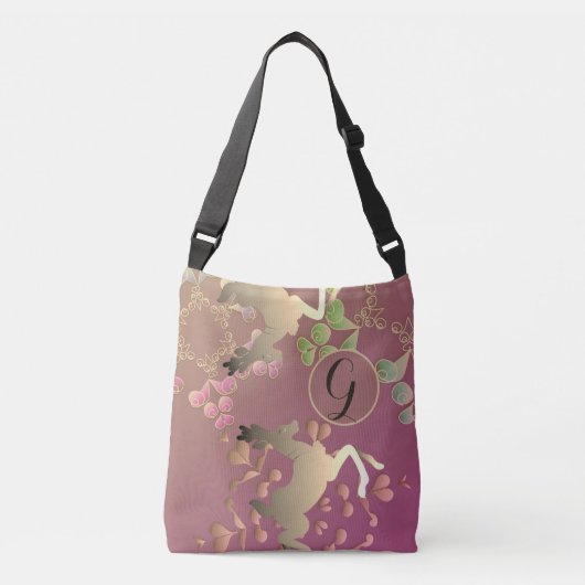 Monogram rendieren en sneeuwvlokken crossbody tas (Voorkant)