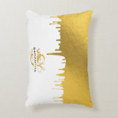 Monogram rendy Gold Metallic Drives Accent Kussen (Voorkant(Verticaal))