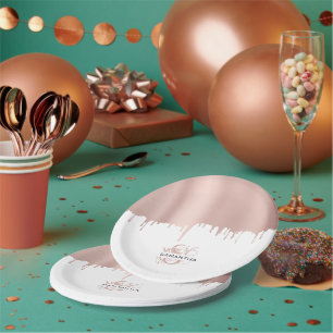 Monogram rendy Roos roze gouden metalen riemen Papieren Bordje