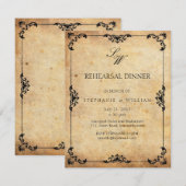  monogram repetitie binnenuit Uitnodiging Kaart (Voorkant / Achterkant)