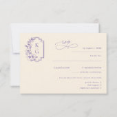 Monogram | Réponse de mariage moderne minimaliste (Devant)