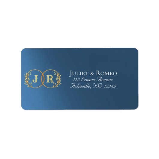 Monogram Retouradres - Blauw Etiket (Voorkant)